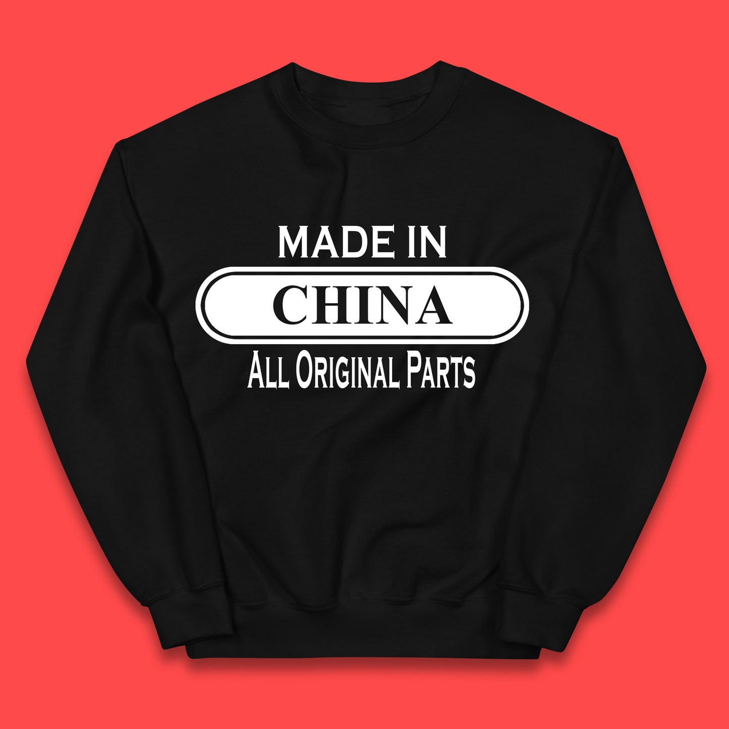 Made In China All Original Parts Vintage Retro Birthday Chinatown City of Westminster, London Gift Kids Jumper