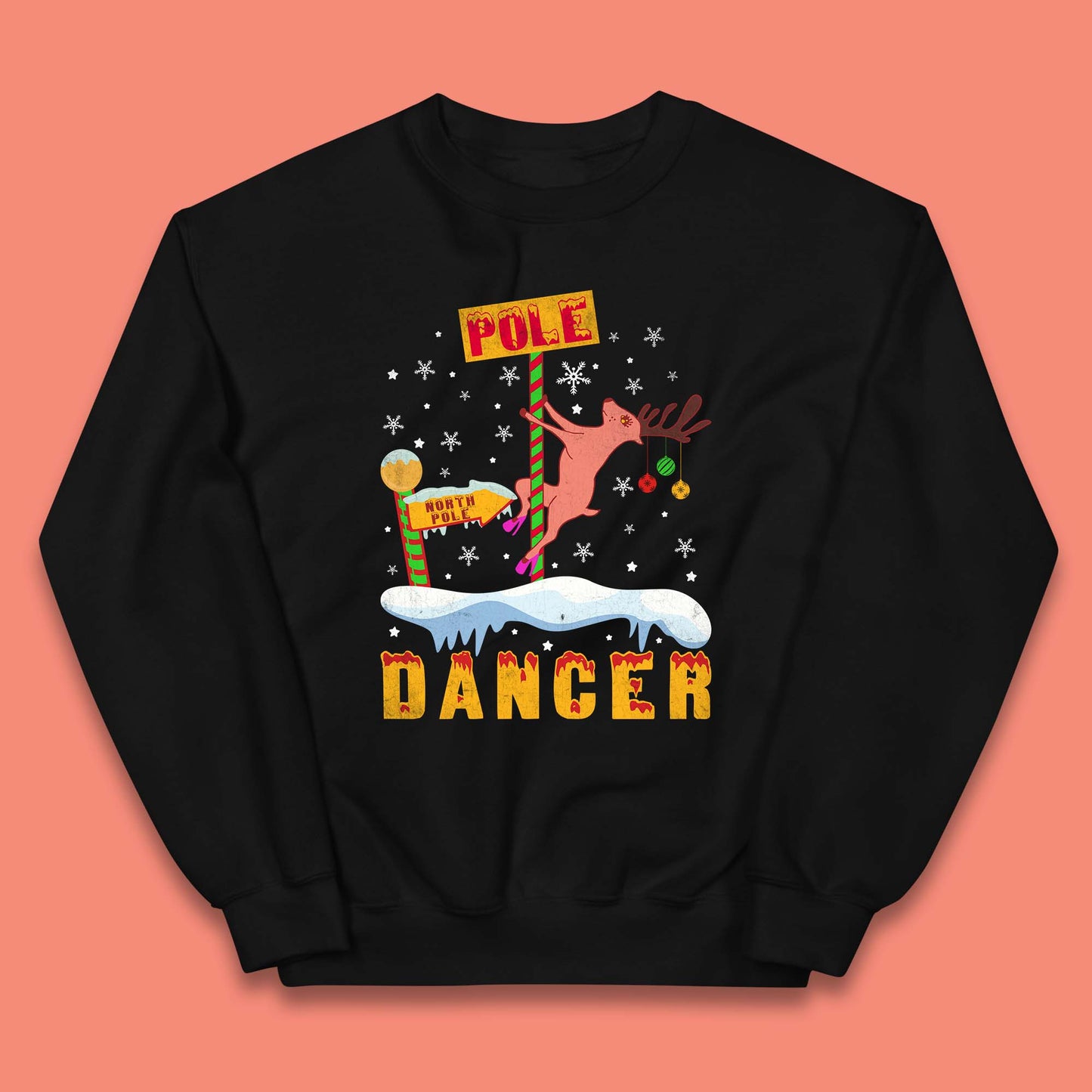 North Pole Dancer Christmas Kids Jumper