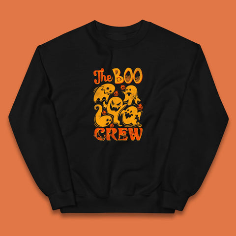 The Boo Crew Halloween Horror Scary Boo Ghost Squad Spooky Vibes Kids Jumper