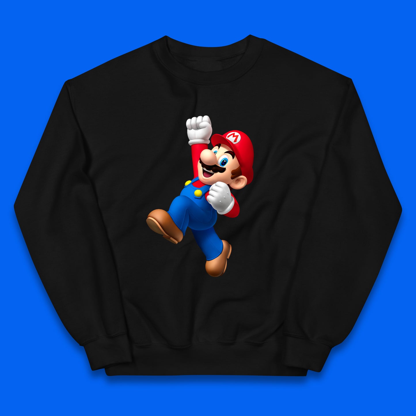 Super Mario Jumping In Happy Mood Funny Game Lovers Players Mario Bro Toad Retro Gaming Kids Jumper
