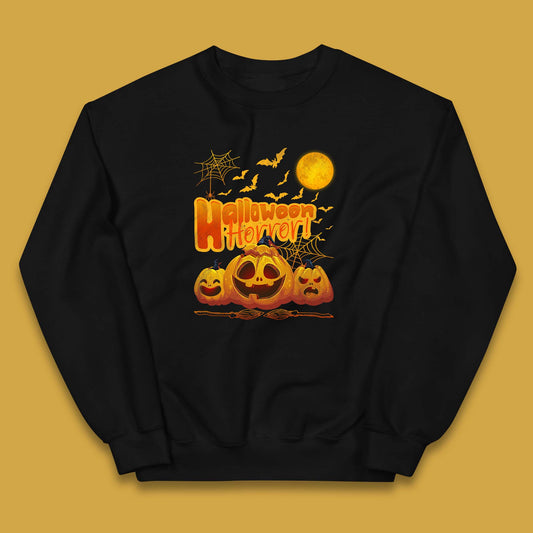 Happy Halloween Jack-o-lantern Horror Scary Monster Pumpkins Kids Jumper