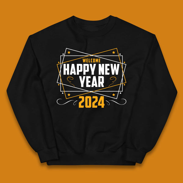 Welcome Happy New Year 2024 Kids Jumper