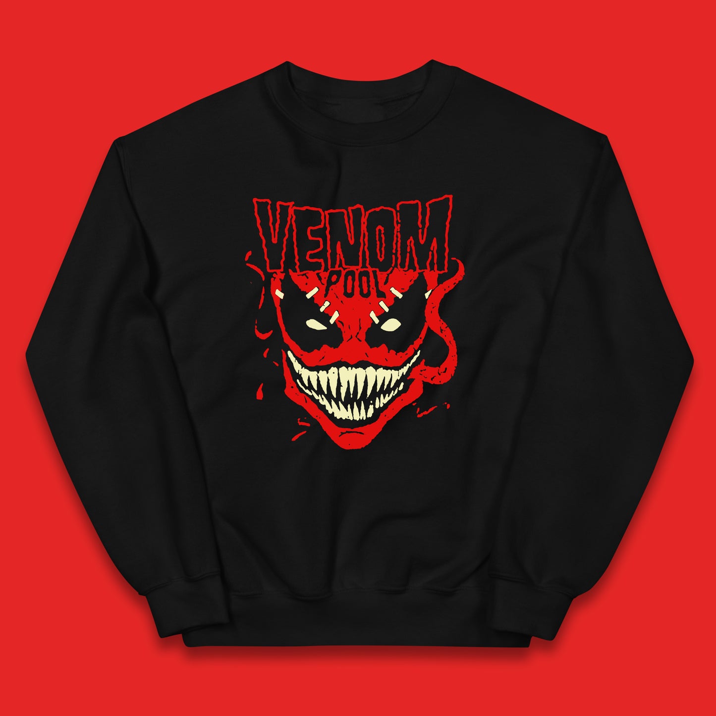 Venom Pool Marvel Avengers Venom Face Venom-Pool Marvel Comics Superhero Marvel Universe Movie Character Kids Jumper