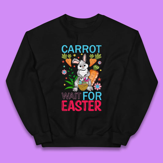 Carrot Wait For Easter Kids Jumper