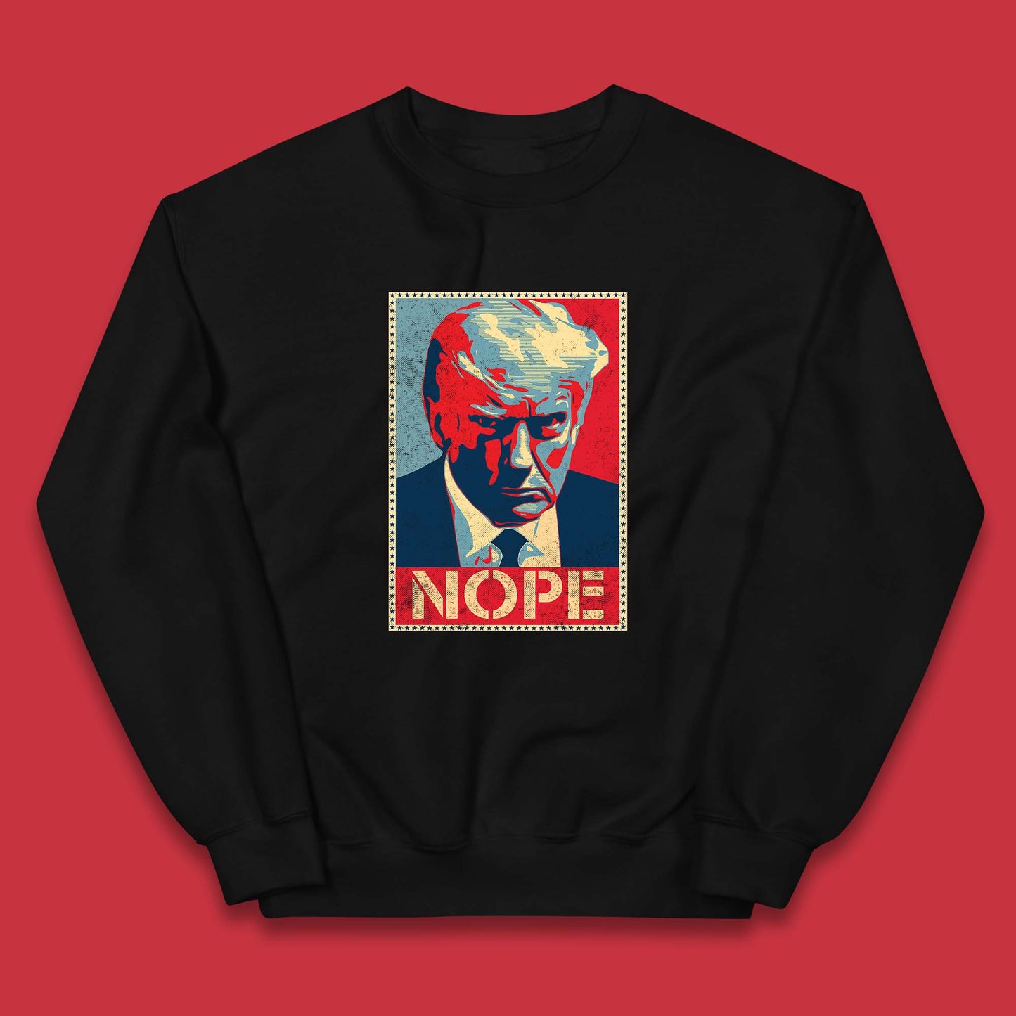 Donald Trump Nope Mugshot Funny Political Obama Hope Anti Trump Kids Jumper