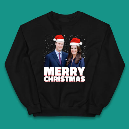 Prince William & Kate Merry Christmas Kids Jumper