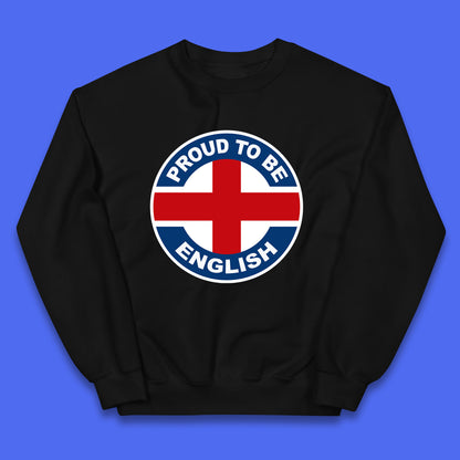 Proud To Be English Flag of England Union Jack, British flag, UK flag Proud English Pride Kids Jumper