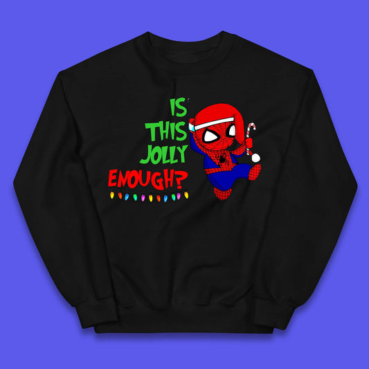 Jolly Enough Spiderman Christmas Kids Jumper