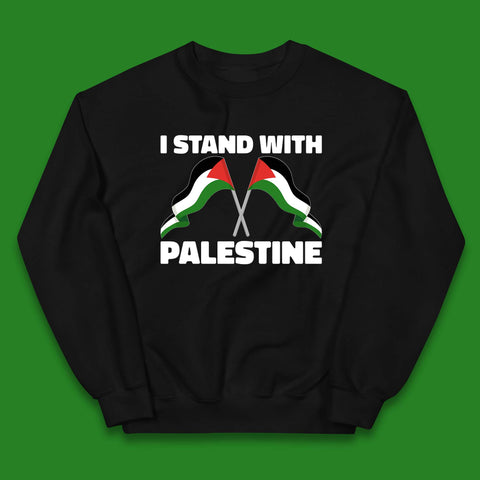 I Stand With Palestine Palestinian Flag Save Palestine Support Gaza Kids Jumper