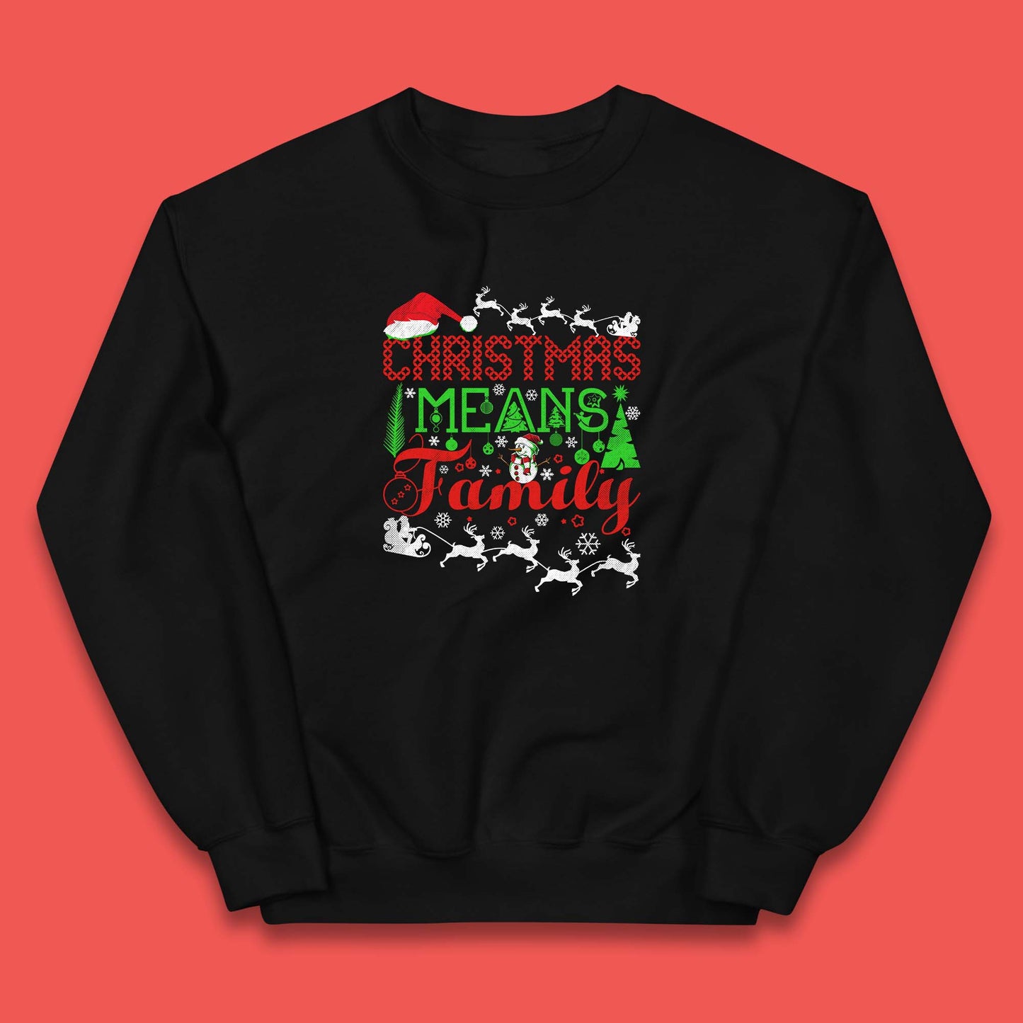 christmas means family jumper