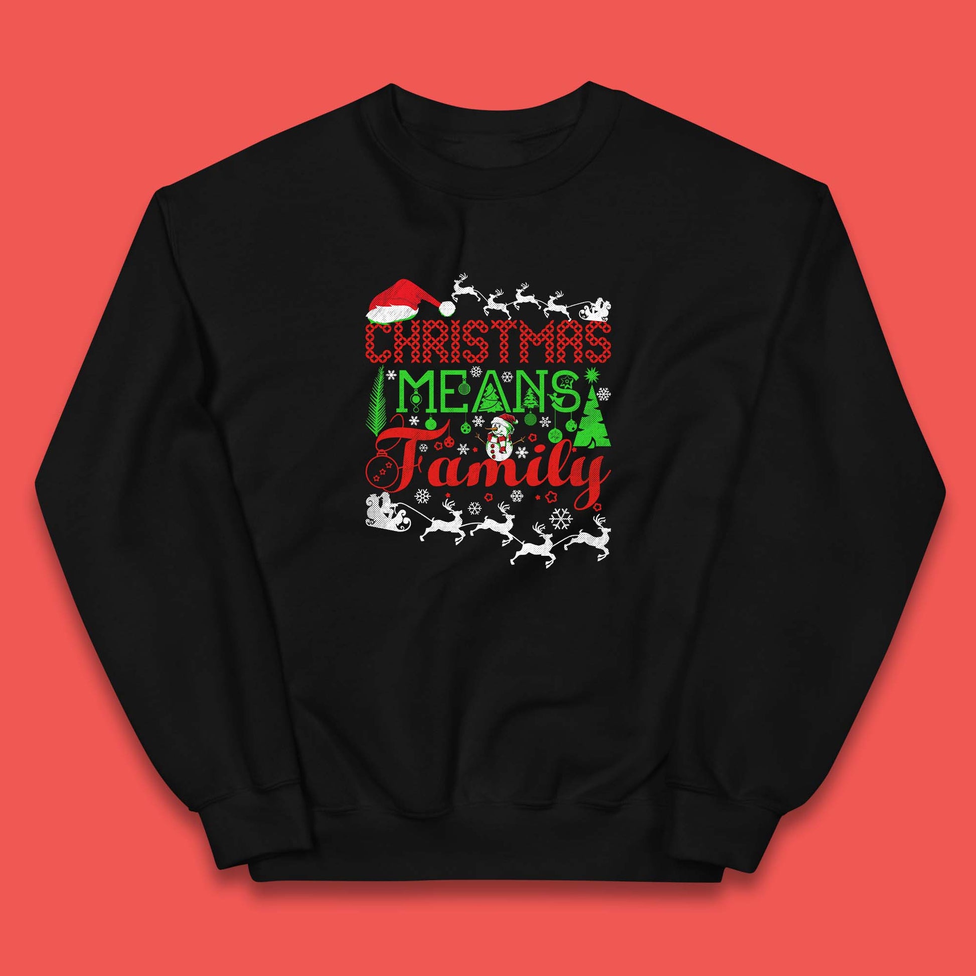 christmas means family jumper
