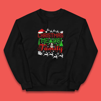 christmas means family jumper