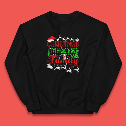 christmas means family jumper