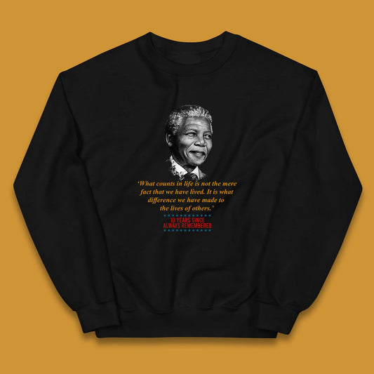 10 Years Since Always Remember Nelson Mandela Kids Jumper