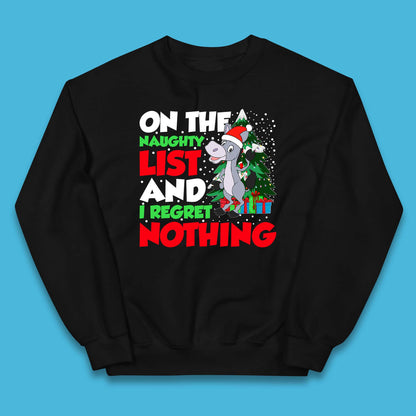 Donkey Christmas Naughty List Kids Jumper