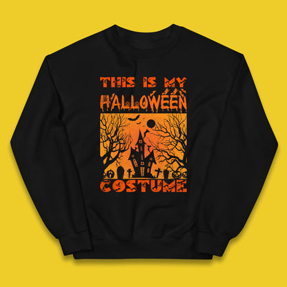 This Is My Halloween Costume Horror Scary Haunted House Spooky Season Kids Jumper