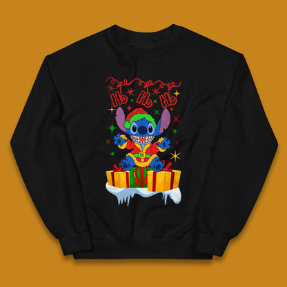 Elf Stitch Christmas Kids Jumper