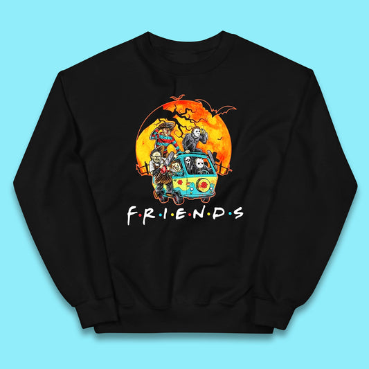 Friends Van Halloween Scooby Doo Mystery Machine Horror Movie Villians Characters Kids Jumper