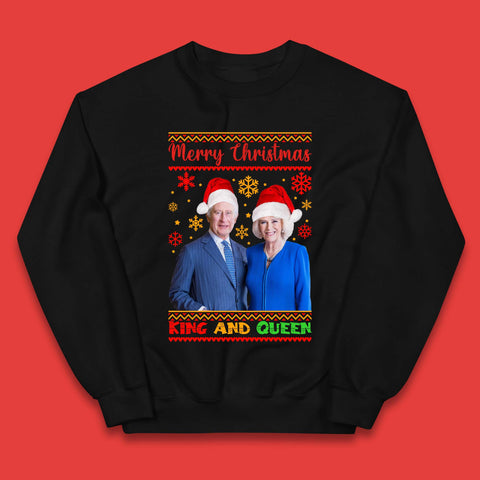 King And Queen Christmas Kids Jumper