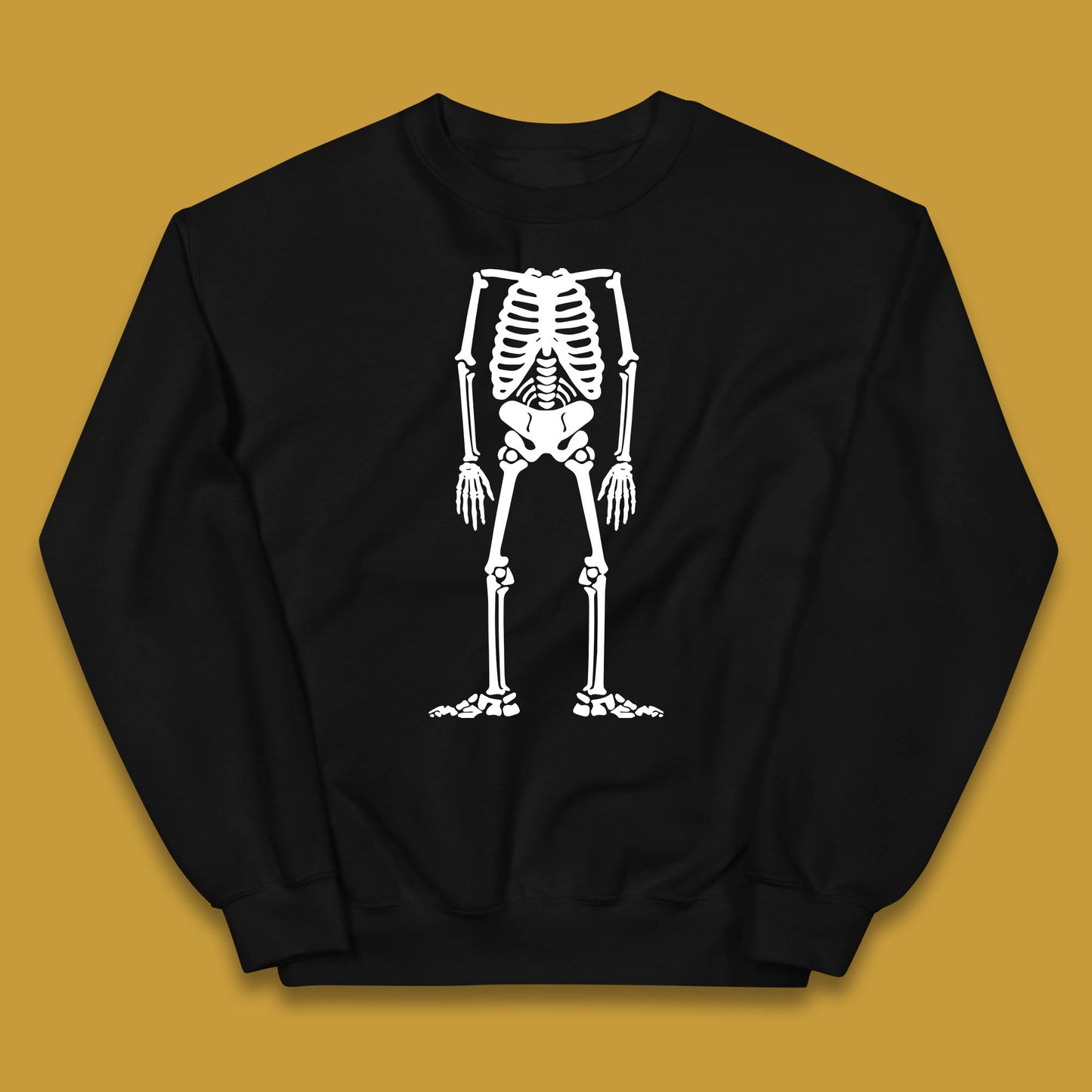 Skeleton Without Head Halloween Headless Skeleton Horror Scary Skull Kids Jumper