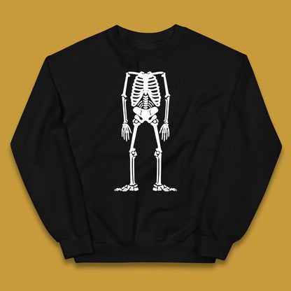Skeleton Without Head Halloween Headless Skeleton Horror Scary Skull Kids Jumper