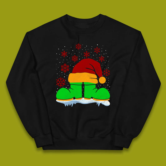 Santa Shoe Christmas Kids Jumper