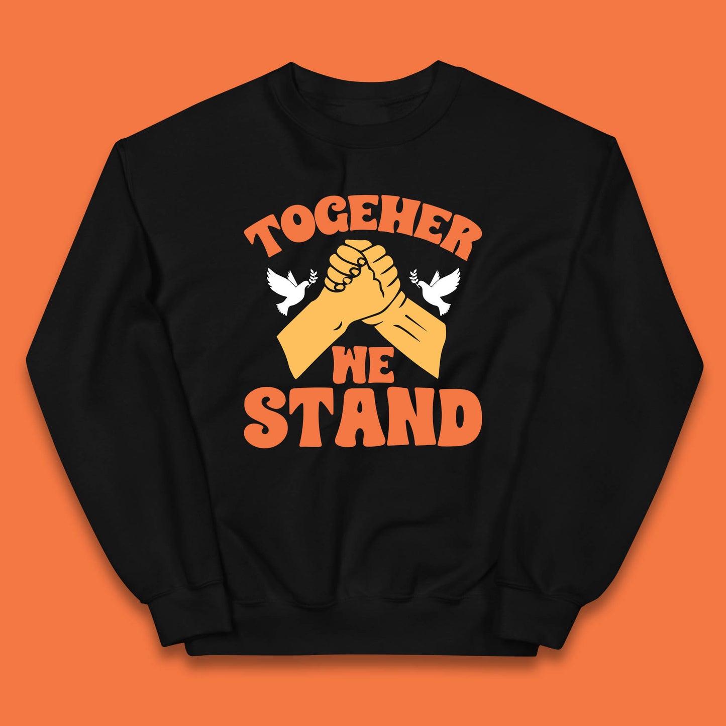 Together We Stand Handshake All Lives Matter Equality Social Justice Kids Jumper