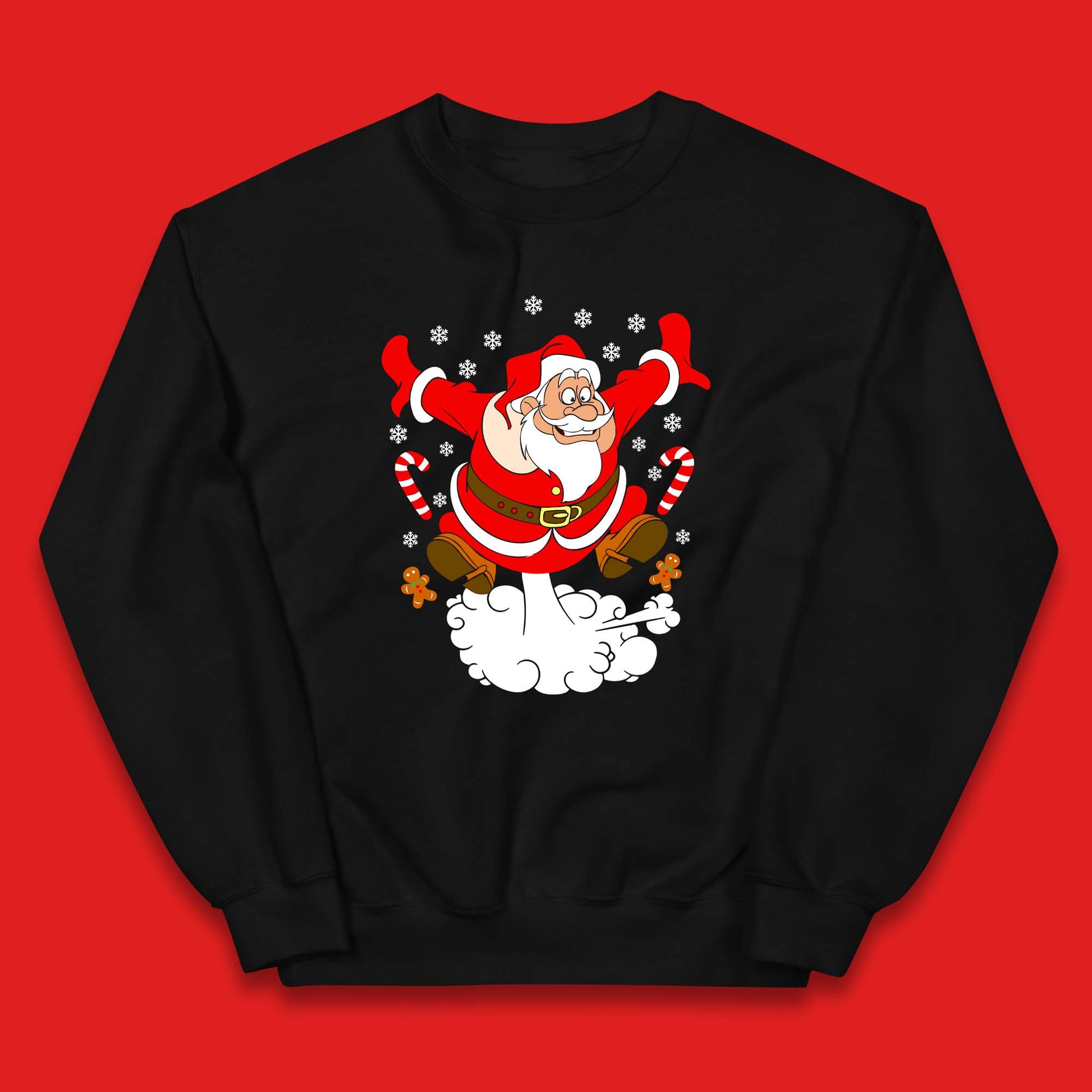 farting santa claus christmas jumper