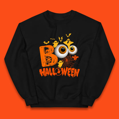 Halloween Spooky Boo Eye Balls Funny Halloween Boo Ghost Spooky Season Kids Jumper
