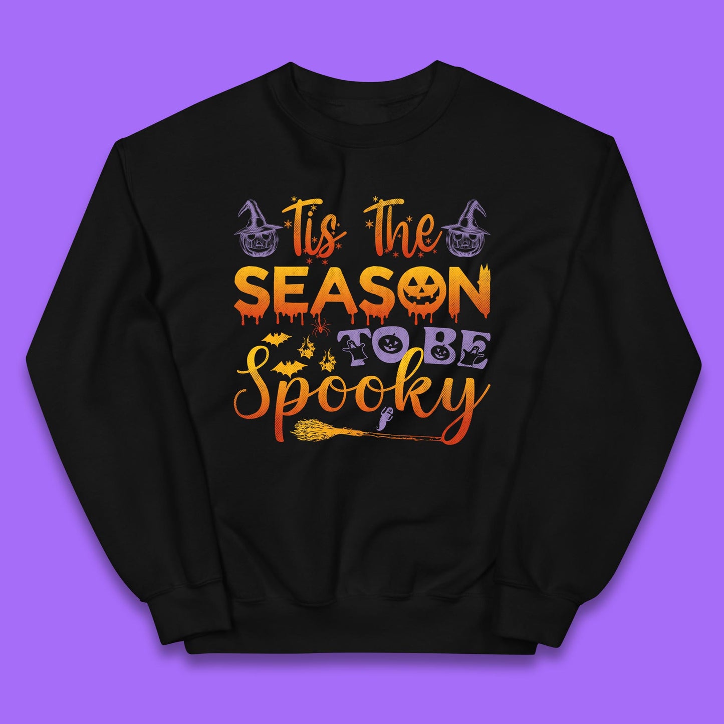 Tis The Season To Be Spooky Halloween Creepy Season Kids Jumper
