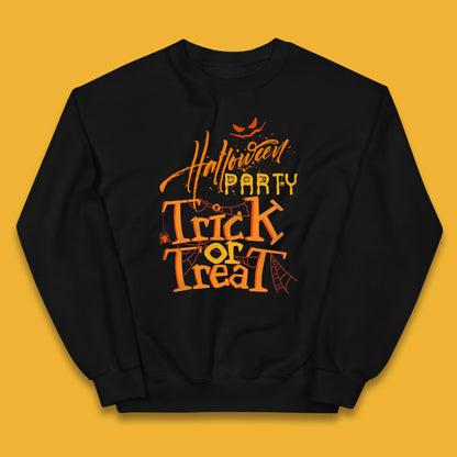 Happy Halloween Trick Or Treat Horror Scary Spooky Vibes Kids Jumper