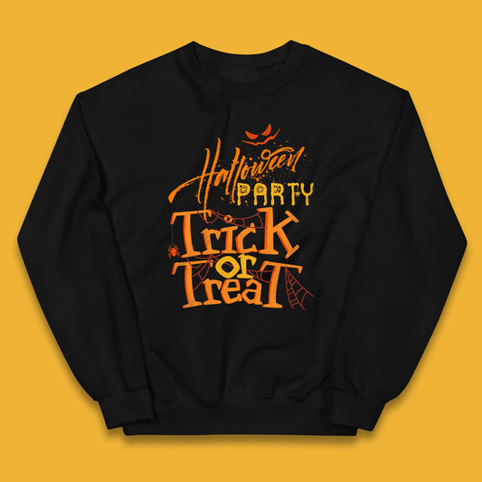 Happy Halloween Trick Or Treat Horror Scary Spooky Vibes Kids Jumper
