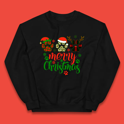dog & cat paws christmas jumper