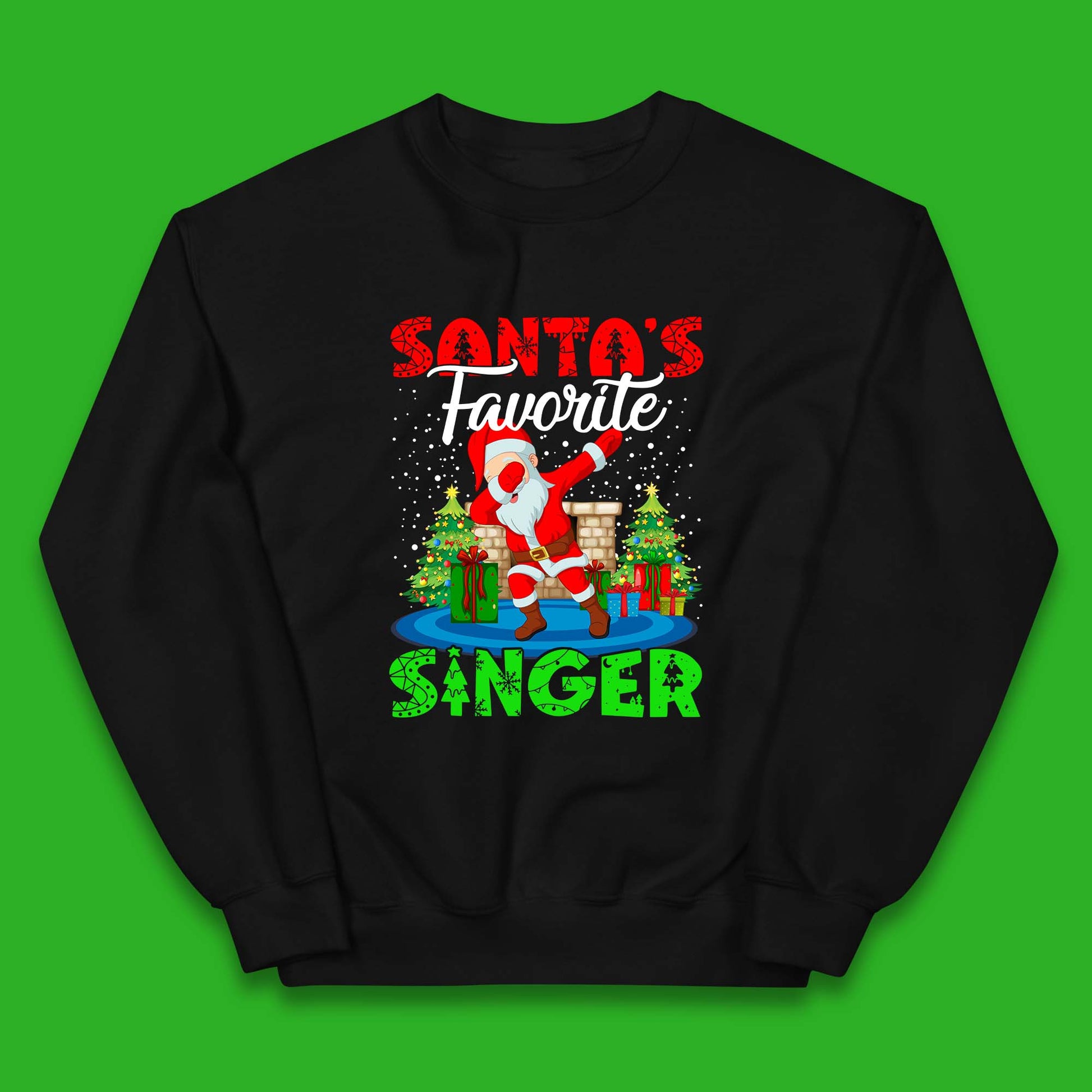 christmas dabbing santa jumper