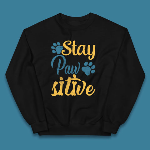 Stay Pawsitive Kids Jumper