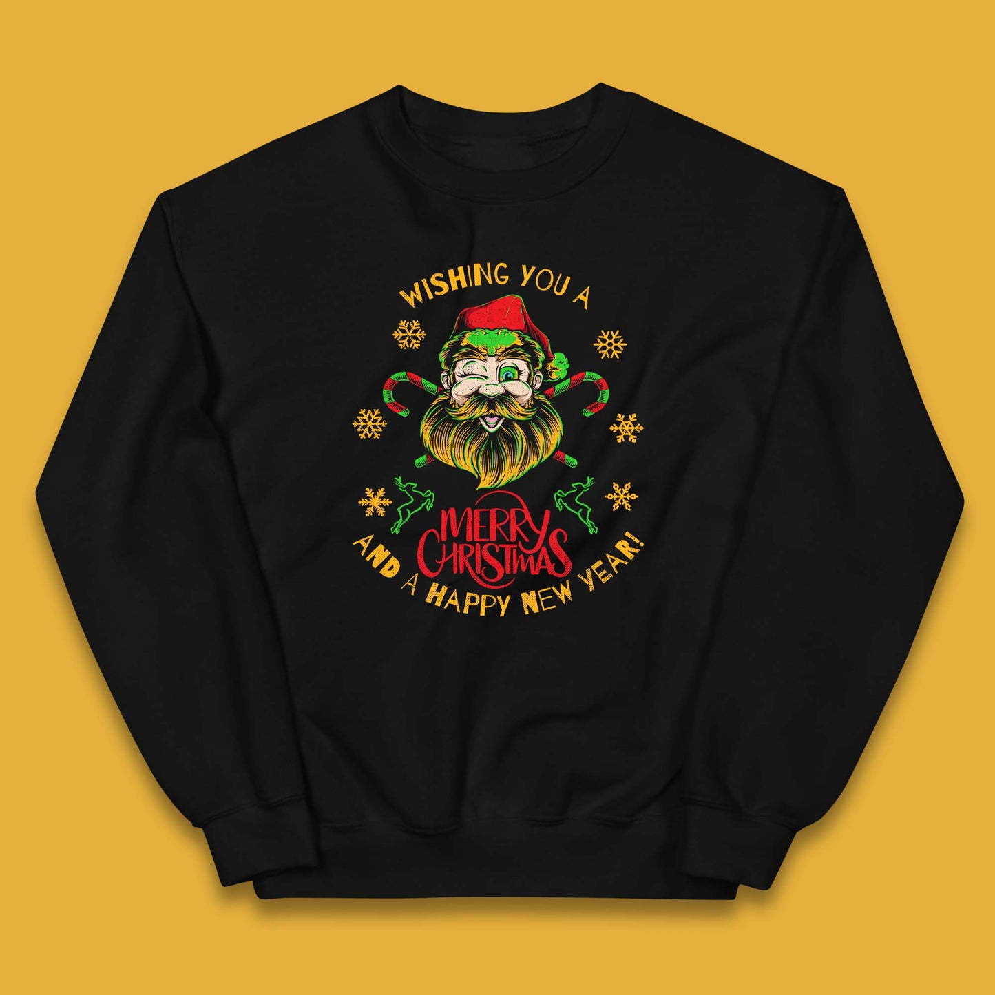 winking santa jumper