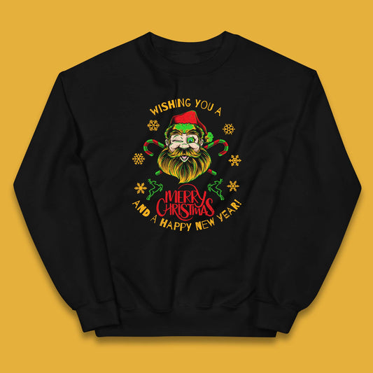 winking santa jumper