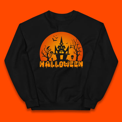 Halloween Horror Scary Hunted House Scary Spooky Night Festive Gift Kids Jumper
