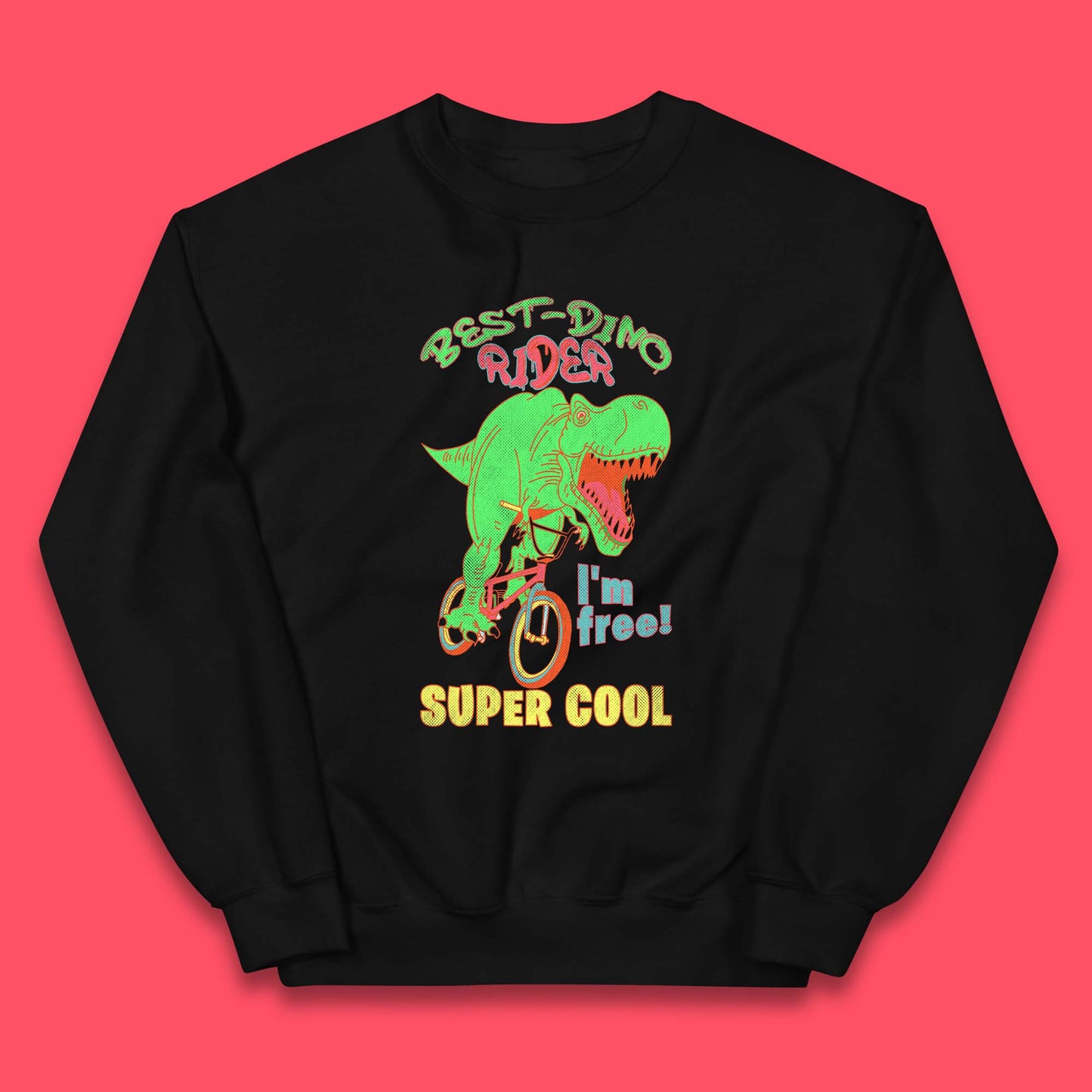 Dinosaur Riding Bicycle Kids Jumper