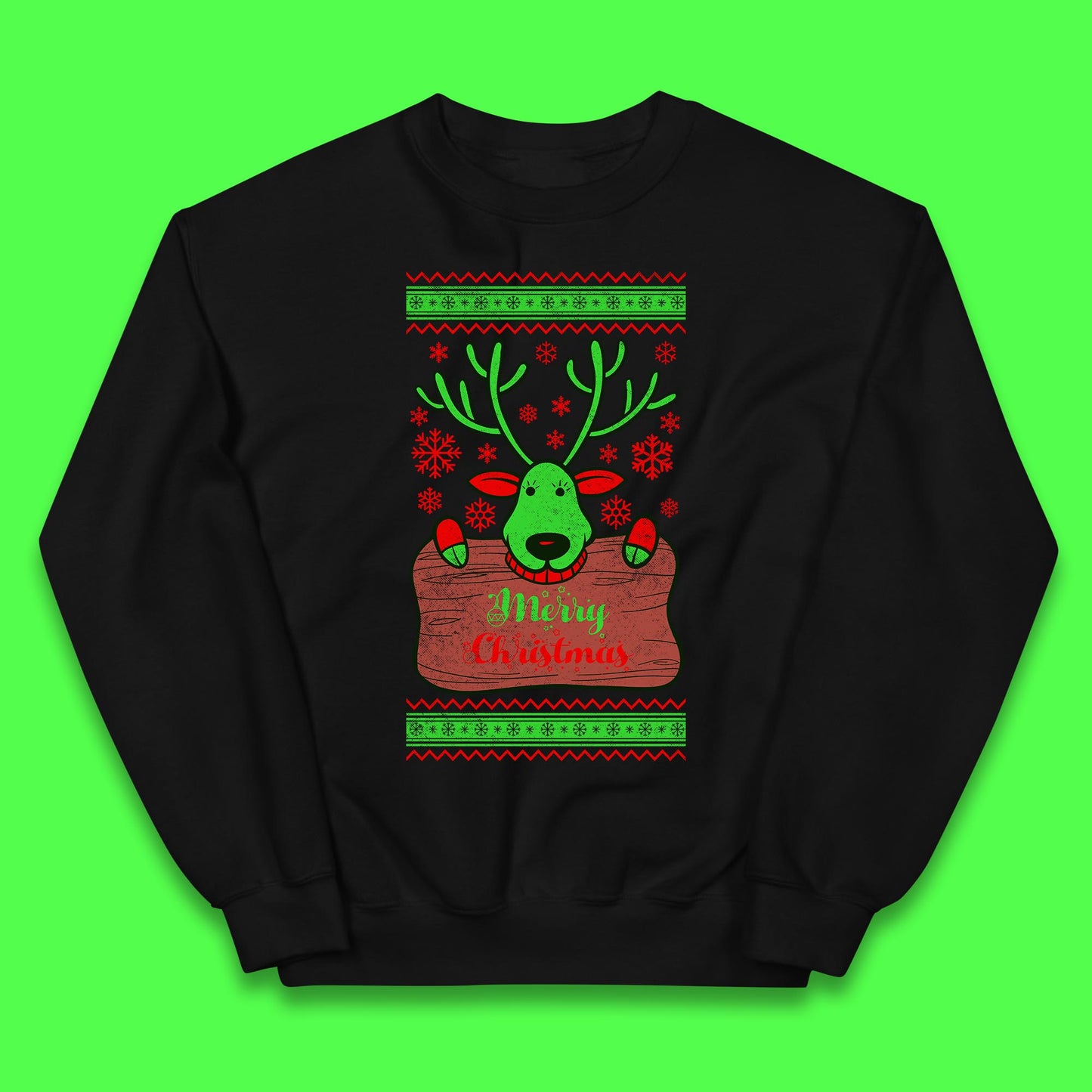 merry christmas reindeer jumper