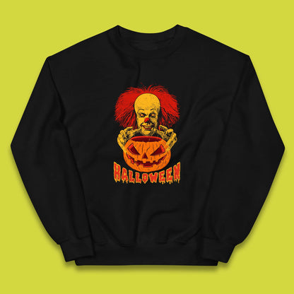 Pennywise Clown Hands Halloween Pumpkin IT Pennywise Clown Horror Movie Fictional Character Kids Jumper