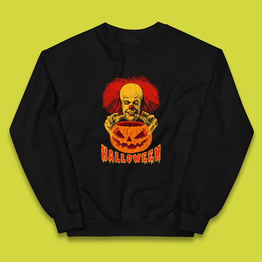 Pennywise Clown Hands Halloween Pumpkin IT Pennywise Clown Horror Movie Fictional Character Kids Jumper