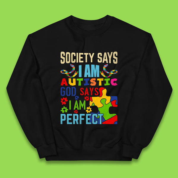 Society Says I Am Autistic Kids Jumper