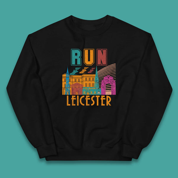 Run Leicester Festival Leicester Skyline Souvenir Race Leicester Running Kids Jumper