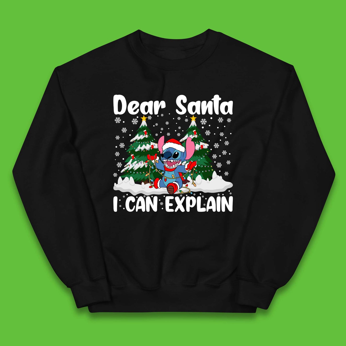 Santa Stitch Christmas Kids Jumper