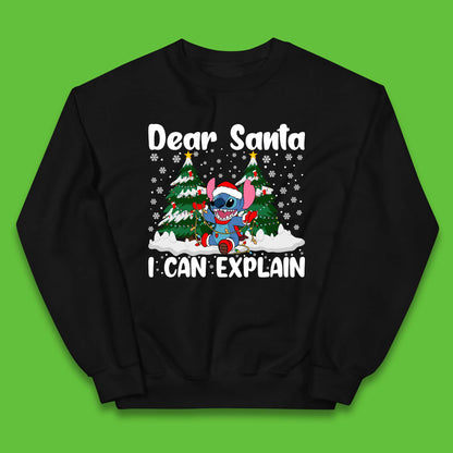 Santa Stitch Christmas Kids Jumper