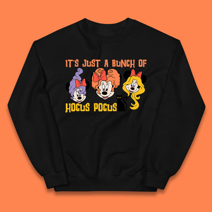 It's Just A Bunch Of Hocus Pocus Halloween Witches Minnie Mouse & Friends Disney Trip Kids Jumper