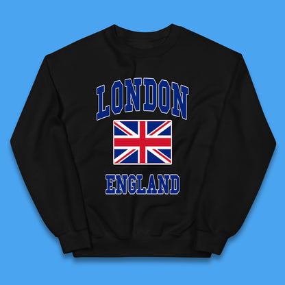 London England Flag Great Britain United Kingdom Uk Union Jack Souvenir British Flag Kids Jumper