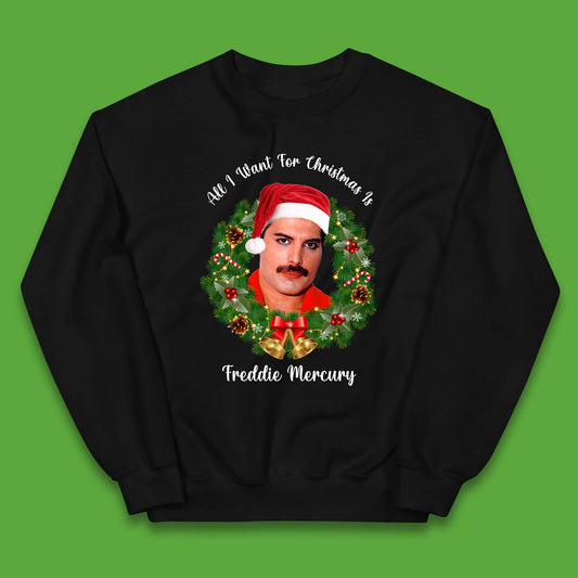 Freddie Mercury Christmas Kids Jumper