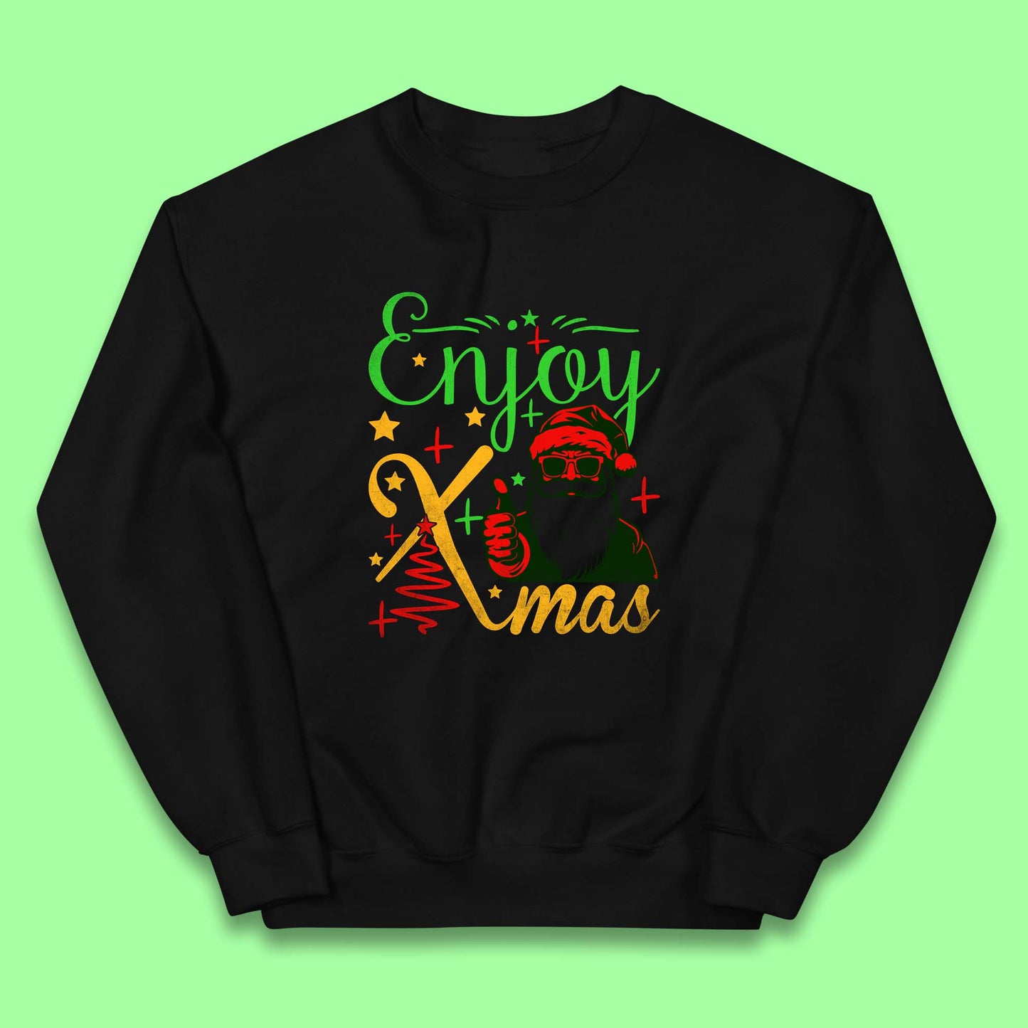 santa claus thumbs up christmas jumper